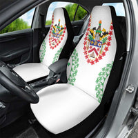 Saint Kitts and Nevis Car Seat Cover with Vibrant Flag Colors and Hibiscus Flower Design - Wonder Print Shop