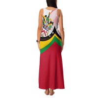 Saint Kitts and Nevis Family Matching Tank Maxi Dress and Hawaiian Shirt with Vibrant Flag Colors and Hibiscus Flower Design - Wonder Print Shop