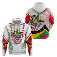 Saint Kitts and Nevis Hoodie with Vibrant Flag Colors and Hibiscus Flower Design - Wonder Print Shop