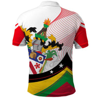 Saint Kitts and Nevis Polo Shirt with Vibrant Flag Colors and Hibiscus Flower Design - Wonder Print Shop