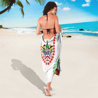 Saint Kitts and Nevis Sarong with Vibrant Flag Colors and Hibiscus Flower Design - Wonder Print Shop