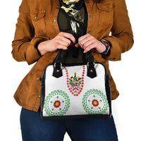 Saint Kitts and Nevis Shoulder Handbag with Vibrant Flag Colors and Hibiscus Flower Design - Wonder Print Shop