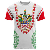 Saint Kitts and Nevis T Shirt with Vibrant Flag Colors and Hibiscus Flower Design - Wonder Print Shop