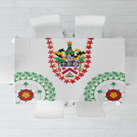 Saint Kitts and Nevis Tablecloth with Vibrant Flag Colors and Hibiscus Flower Design - Wonder Print Shop