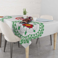 Saint Kitts and Nevis Tablecloth with Vibrant Flag Colors and Hibiscus Flower Design - Wonder Print Shop
