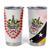 Saint Kitts and Nevis Tumbler Cup with Vibrant Flag Colors and Hibiscus Flower Design - Wonder Print Shop