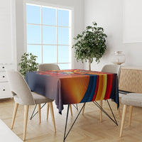 North Macedonia Independence Day Tablecloth Balkan Lynx Red Poppy Flowers Church Flag