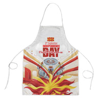 North Macedonia Independence Day Apron Ilinden Monument Raised Fist Jets Flag