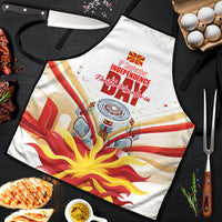 North Macedonia Independence Day Apron Ilinden Monument Raised Fist Jets Flag