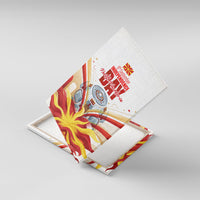 North Macedonia Independence Day Canvas Wall Art Ilinden Monument Raised Fist Jets Flag