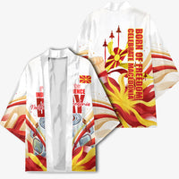 North Macedonia Independence Day Kimono Ilinden Monument Raised Fist Jets Flag