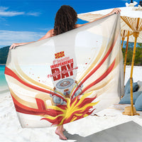 North Macedonia Independence Day Sarong Ilinden Monument Raised Fist Jets Flag
