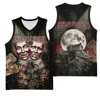 Edinburgh Fringe Basketball Jersey Scotland Fringe Arts Comedy Tragedy Masks Castle Moon