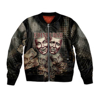 Edinburgh Fringe Bomber Jacket Scotland Fringe Arts Comedy Tragedy Masks Castle Moon