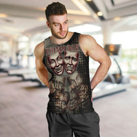 Edinburgh Fringe Men Tank Top Scotland Fringe Arts Comedy Tragedy Masks Castle Moon