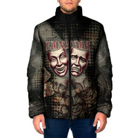 Edinburgh Fringe Padded Jacket Scotland Fringe Arts Comedy Tragedy Masks Castle Moon