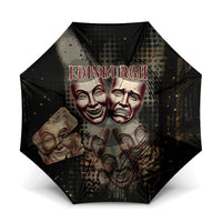 Edinburgh Fringe Umbrella Scotland Fringe Arts Comedy Tragedy Masks Castle Moon