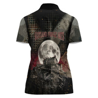 Edinburgh Fringe Women Polo Shirt Scotland Fringe Arts Comedy Tragedy Masks Castle Moon