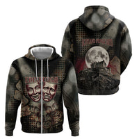 Edinburgh Fringe Zip Hoodie Scotland Fringe Arts Comedy Tragedy Masks Castle Moon