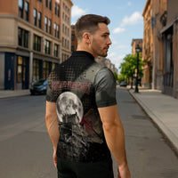 Edinburgh Fringe Zipper Polo Shirt Scotland Fringe Arts Comedy Tragedy Masks Castle Moon