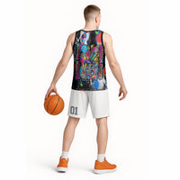 Edinburgh Fringe Festival Basketball Jersey Fringe Vibes Graffiti Seagull Scotland Bagpipes Street Art