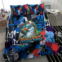 Edinburgh Fringe Festival Bedding Set Fringe Vibes Graffiti Seagull Scotland Bagpipes Street Art