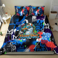 Edinburgh Fringe Festival Bedding Set Fringe Vibes Graffiti Seagull Scotland Bagpipes Street Art