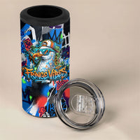 Edinburgh Fringe Festival 4 in 1 Can Cooler Tumbler Fringe Vibes Graffiti Seagull Scotland Bagpipes Street Art