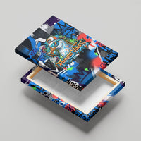 Edinburgh Fringe Festival Canvas Wall Art Fringe Vibes Graffiti Seagull Scotland Bagpipes Street Art