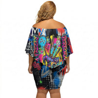 Edinburgh Fringe Festival Off Shoulder Short Dress Fringe Vibes Graffiti Seagull Scotland Bagpipes Street Art