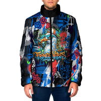 Edinburgh Fringe Festival Padded Jacket Fringe Vibes Graffiti Seagull Scotland Bagpipes Street Art