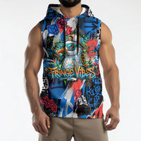 Edinburgh Fringe Festival Sleeveless Hoodie Fringe Vibes Graffiti Seagull Scotland Bagpipes Street Art