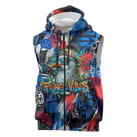 Edinburgh Fringe Festival Sleeveless Zip Hoodie Fringe Vibes Graffiti Seagull Scotland Bagpipes Street Art