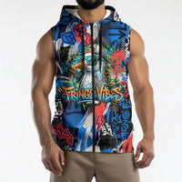Edinburgh Fringe Festival Sleeveless Zip Hoodie Fringe Vibes Graffiti Seagull Scotland Bagpipes Street Art