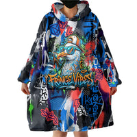Edinburgh Fringe Festival Wearable Blanket Hoodie Fringe Vibes Graffiti Seagull Scotland Bagpipes Street Art