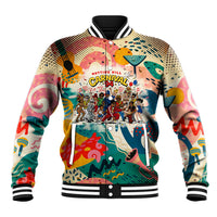 Notting Hill Carnival 94 Baseball Jacket Vintage Festival Music Caribbean Dancers Steel Drums Pop Art