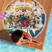 Notting Hill Carnival 94 Beach Blanket Vintage Festival Music Caribbean Dancers Steel Drums Pop Art