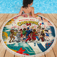Notting Hill Carnival 94 Beach Blanket Vintage Festival Music Caribbean Dancers Steel Drums Pop Art