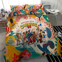 Notting Hill Carnival 94 Bedding Set Vintage Festival Music Caribbean Dancers Steel Drums Pop Art
