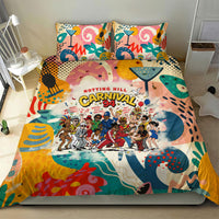 Notting Hill Carnival 94 Bedding Set Vintage Festival Music Caribbean Dancers Steel Drums Pop Art