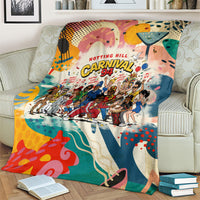 Notting Hill Carnival 94 Blanket Vintage Festival Music Caribbean Dancers Steel Drums Pop Art