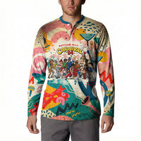 Notting Hill Carnival 94 Button Sweatshirt Vintage Festival Music Caribbean Dancers Steel Drums Pop Art
