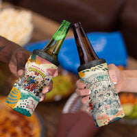 Notting Hill Carnival 94 4 in 1 Can Cooler Tumbler Vintage Festival Music Caribbean Dancers Steel Drums Pop Art