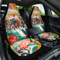 Notting Hill Carnival 94 Car Seat Cover Vintage Festival Music Caribbean Dancers Steel Drums Pop Art