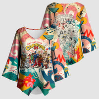 Notting Hill Carnival 94 Kimono Sleeve Blouse Vintage Festival Music Caribbean Dancers Steel Drums Pop Art