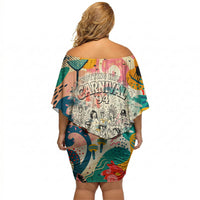 Notting Hill Carnival 94 Off Shoulder Short Dress Vintage Festival Music Caribbean Dancers Steel Drums Pop Art