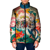 Notting Hill Carnival 94 Padded Jacket Vintage Festival Music Caribbean Dancers Steel Drums Pop Art