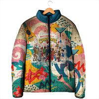 Notting Hill Carnival 94 Padded Jacket Vintage Festival Music Caribbean Dancers Steel Drums Pop Art