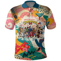 Notting Hill Carnival 94 Polo Shirt Vintage Festival Music Caribbean Dancers Steel Drums Pop Art