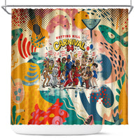 Notting Hill Carnival 94 Shower Curtain Vintage Festival Music Caribbean Dancers Steel Drums Pop Art